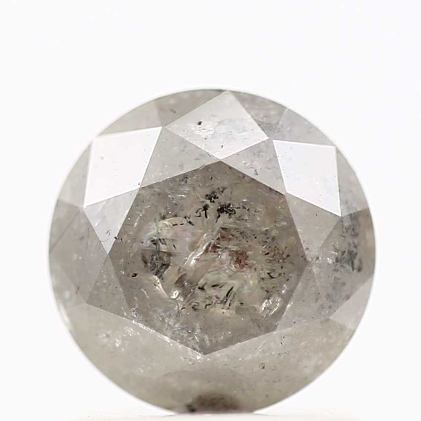 1.11 Carat Fancy Gray Salt and Pepper Round Brilliant Cut Natural Loose Diamond