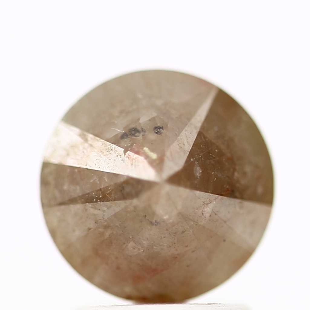 2.05 Carat Brown Rustic Round Shape Brilliant Cut Natural Loose Diamond