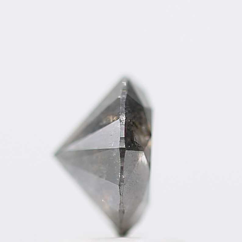 Salt And Pepper Diamond Fancy Gray Color 1.79 CT 7.65 x 4.70 MM Round Brilliant Cut Diamond ! Natural Loose Diamond ! Christmas Gift for Her