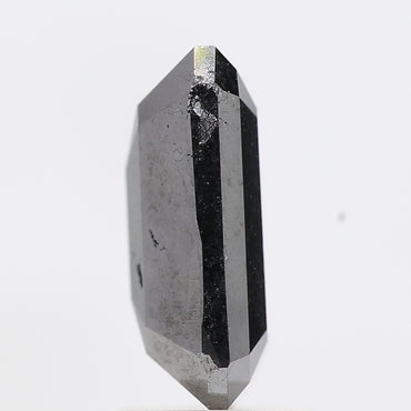 2.46 Ct Natural Black Emerald Full Cut Loose Diamond for Jewelery