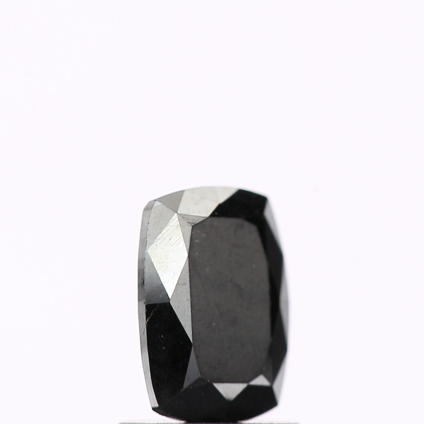 1.00 Ct Natural Black Cushion Full Cut Loose Diamond for Jewelery