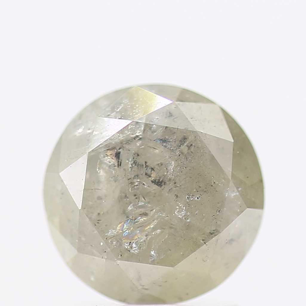 1.47 Carat Fancy Gray Round Brilliant Cut Natural Loose Diamond
