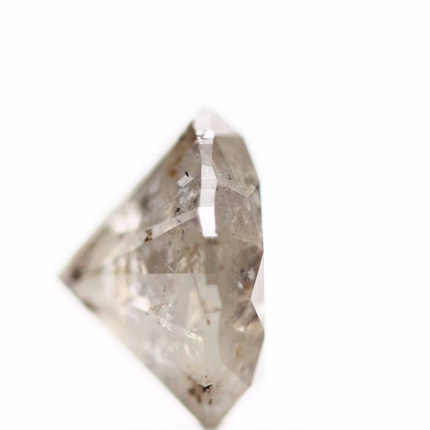 1.89 Carat Salt and Pepper Gray Round Brilliant Cut Natural Loose Diamond