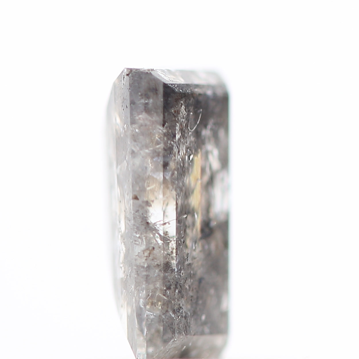 salt and pepper diamond ! 0.80 Ct 6.90 x 3.92 x 2.85 MM natural gray baguette loose diamond for engagement ring for her