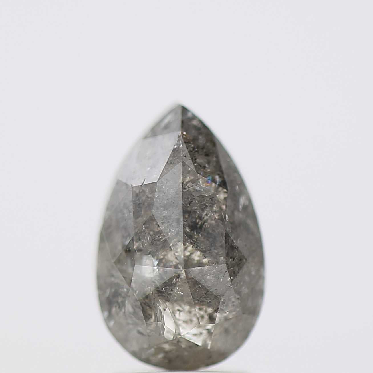 Salt and Pepper Diamond Fancy Gray Color 2.90 CT 10.70 x 6.88 MM Pear Cut Diamond! Natural Loose Diamond ! Christmas Gift for Her