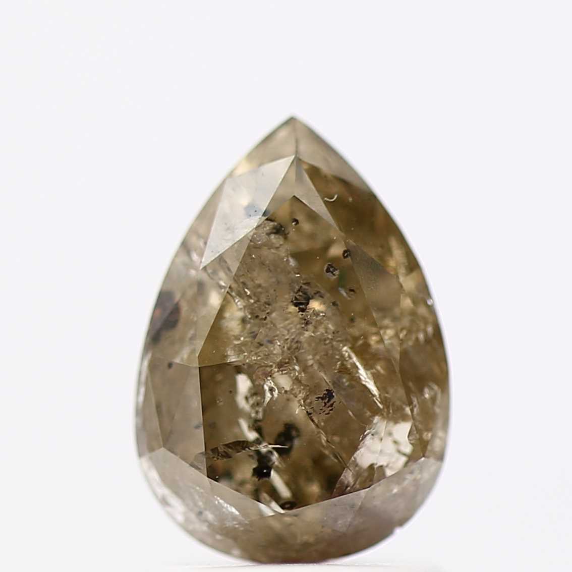 Salt and Pepper Diamond Fancy Brown Color 1.21 CT 8.20 x 5.70 x 3.70 MM Pear Cut Diamond! Natural Loose Diamond ! Christmas Gift for Her