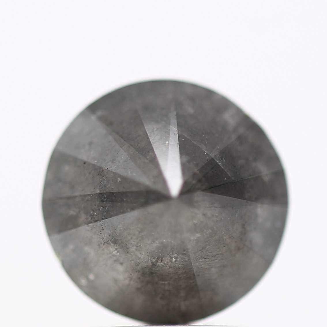 2.52 Carat Salt and Pepper Diamond Round Shape Brilliant Cut Natural Loose Diamond