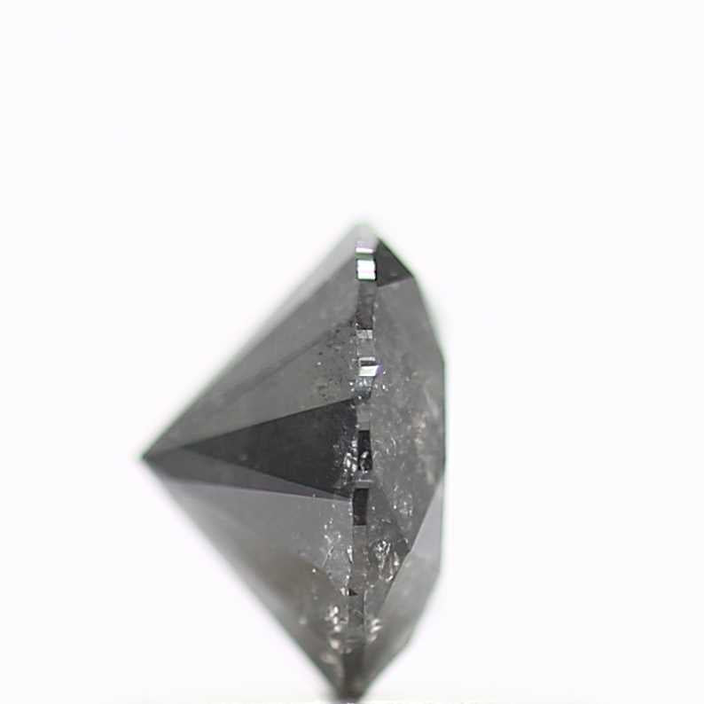 0.70 Carat Fancy Black Round Cut Natural Loose Diamond