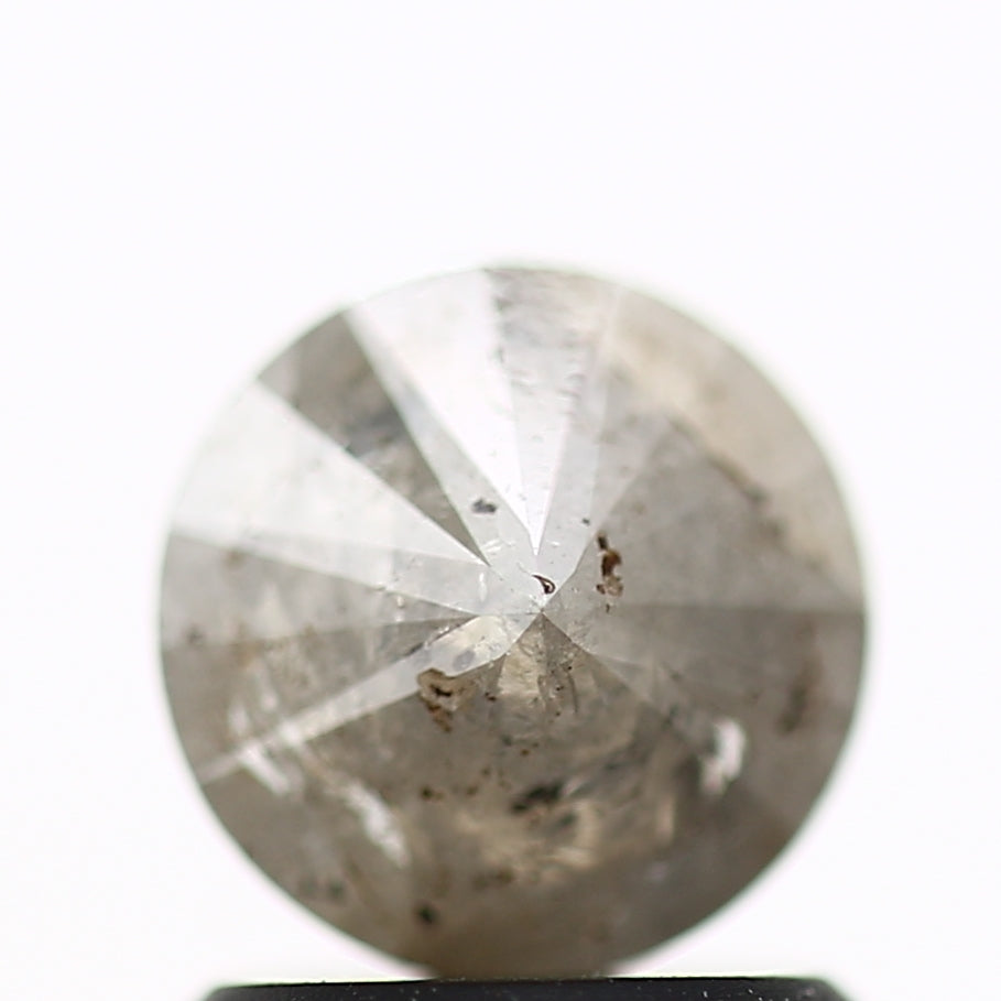 0.80 Carat Salt and Pepper Diamond Gray Round Brilliant Cut Natural Loose Diamond