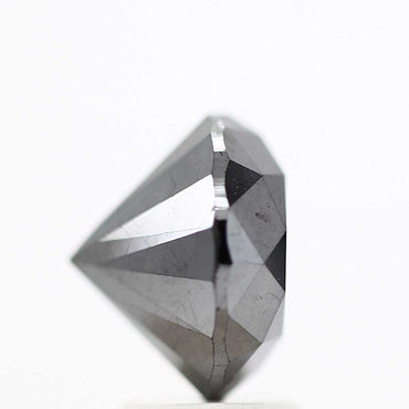 3.93 Carat Fancy Black Round Shape Brilliant Cut Natural Loose Diamond