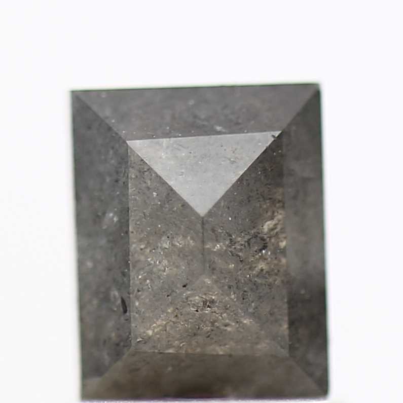 salt and pepper diamond ! 0.95 Ct 5.95 x 4.78 x 3.19 mm natural gray baguette loose diamond for engagement ring for her