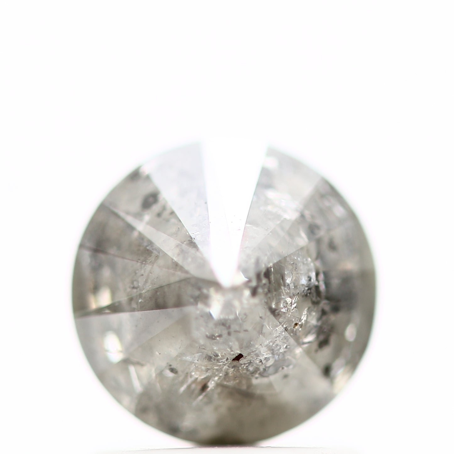 1.26 Carat Salt and Pepper Gray Round Brilliant Cut Natural Loose Diamond