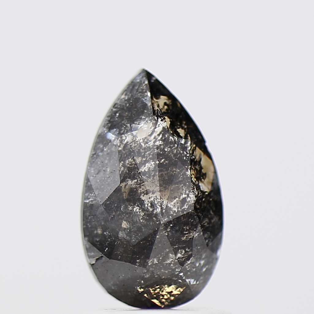 Salt and Pepper Diamond Fancy Gray Color 1.13 CT 8.98 x 5.30 x 3.80 MM Pear Cut Diamond! Natural Loose Diamond ! Christmas Gift for Her
