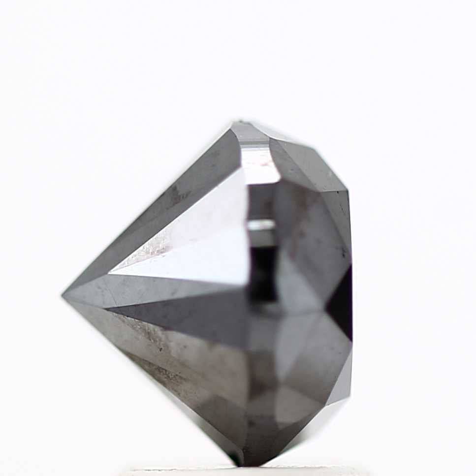 2.58 Carat Fancy Black Round Shape Brilliant Cut Natural Loose Diamond