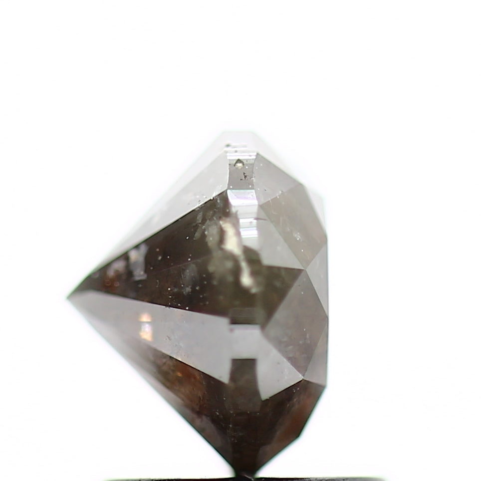1.56 Carat Gray Rustic Round Shape Brilliant Cut Natural Loose Diamond