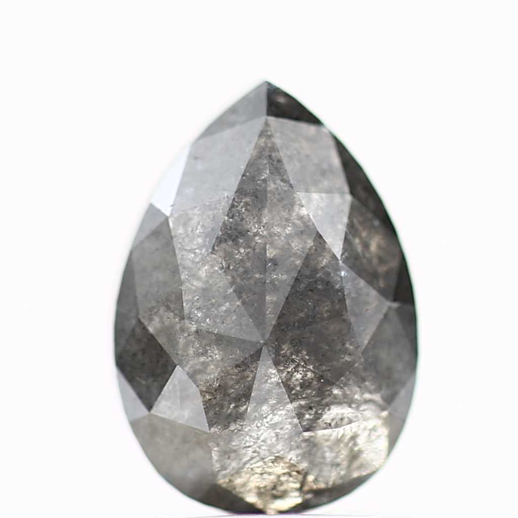 Salt and Pepper Diamond Fancy Gray Color 1.14 CT 8.23 x 5.85 x 2.66 MM Pear Cut Diamond! Natural Loose Diamond ! Christmas Gift for Her
