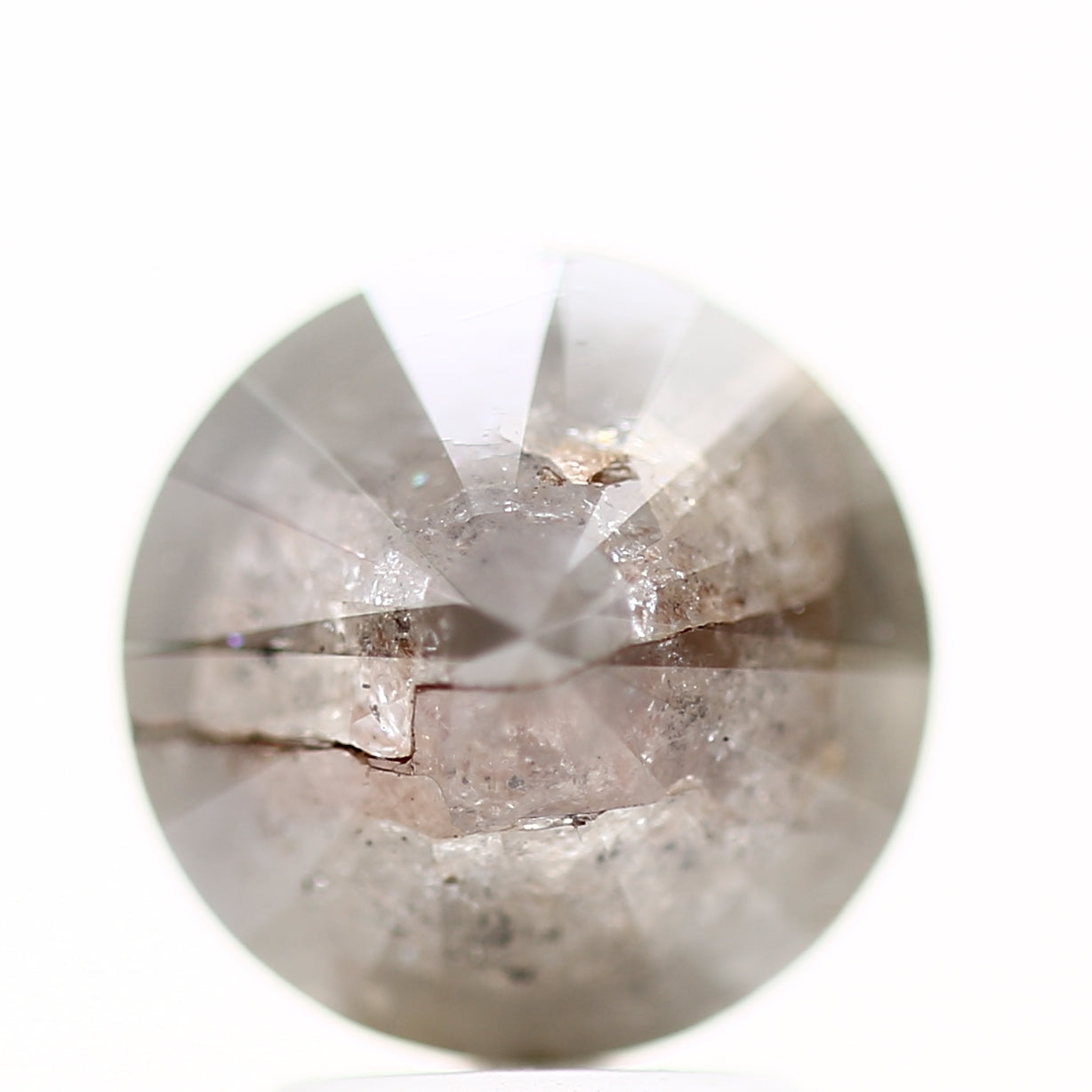 3.54 Carat Gray Rustic Round Shape Brilliant Cut Natural Loose Diamond