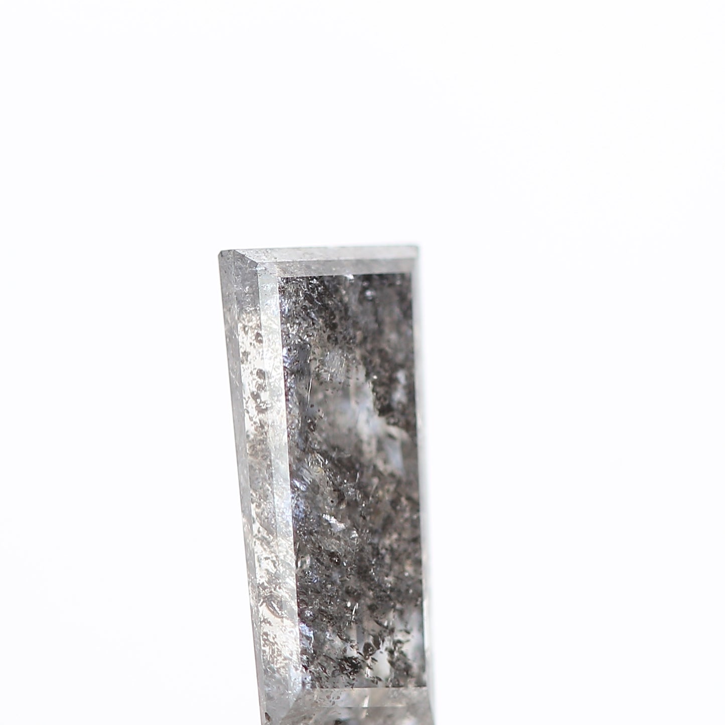 salt and pepper diamond ! 0.72 Ct 7.90 x 3.35 x 2.68 MM natural gray baguette loose diamond for engagement ring for her