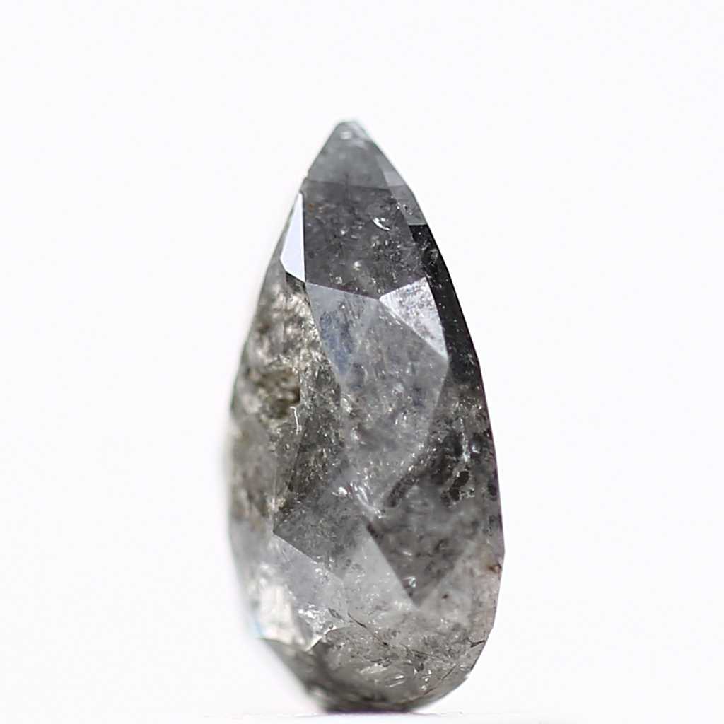 Salt and Pepper Diamond Fancy Gray Color 0.82 CT 8.04 x 5.02 x 2.42 MM Pear Cut Diamond! Natural Loose Diamond ! Christmas Gift for Her