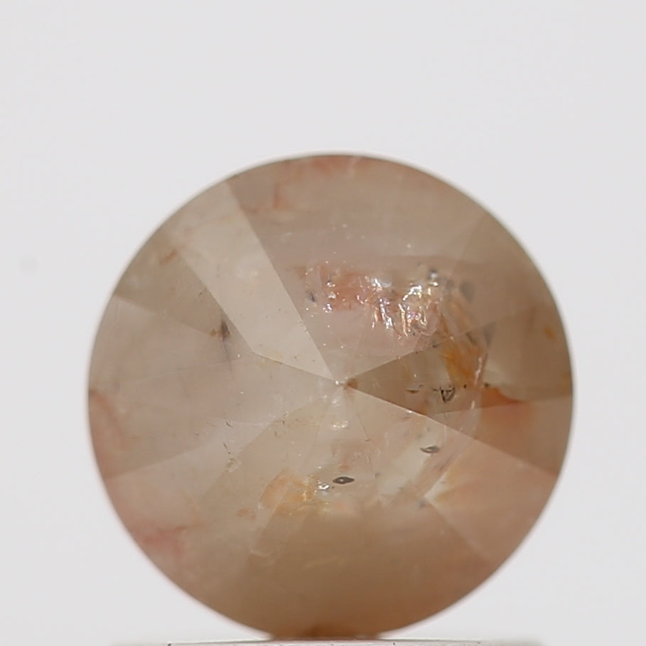 1.29 Carat Peach Brown Round Shape Brilliant Cut Natural Loose Diamond