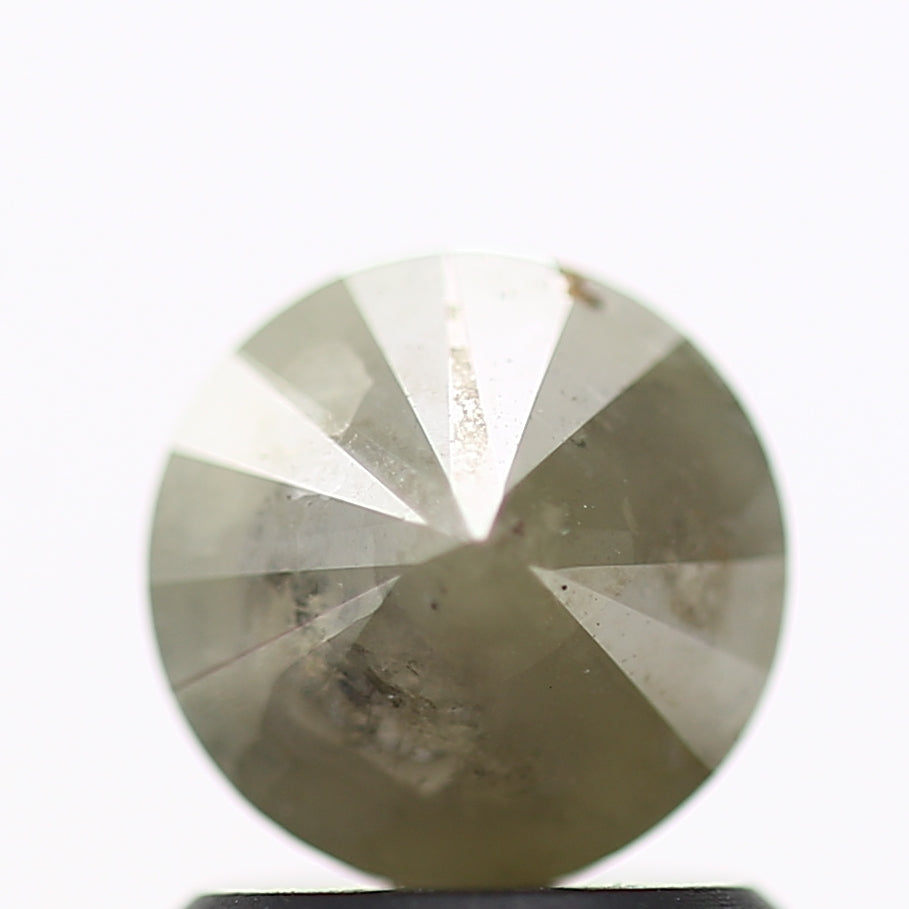 0.97 Carat Gray Rustic Round Brilliant Cut Natural Loose Diamond