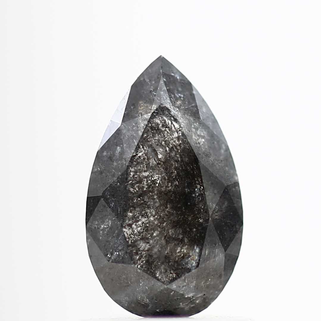Salt and Pepper Diamond Fancy Gray Color 1.06 CT 8.47 x 5.06 x 2.97 MM Pear Cut Diamond! Natural Loose Diamond ! Christmas Gift for Her