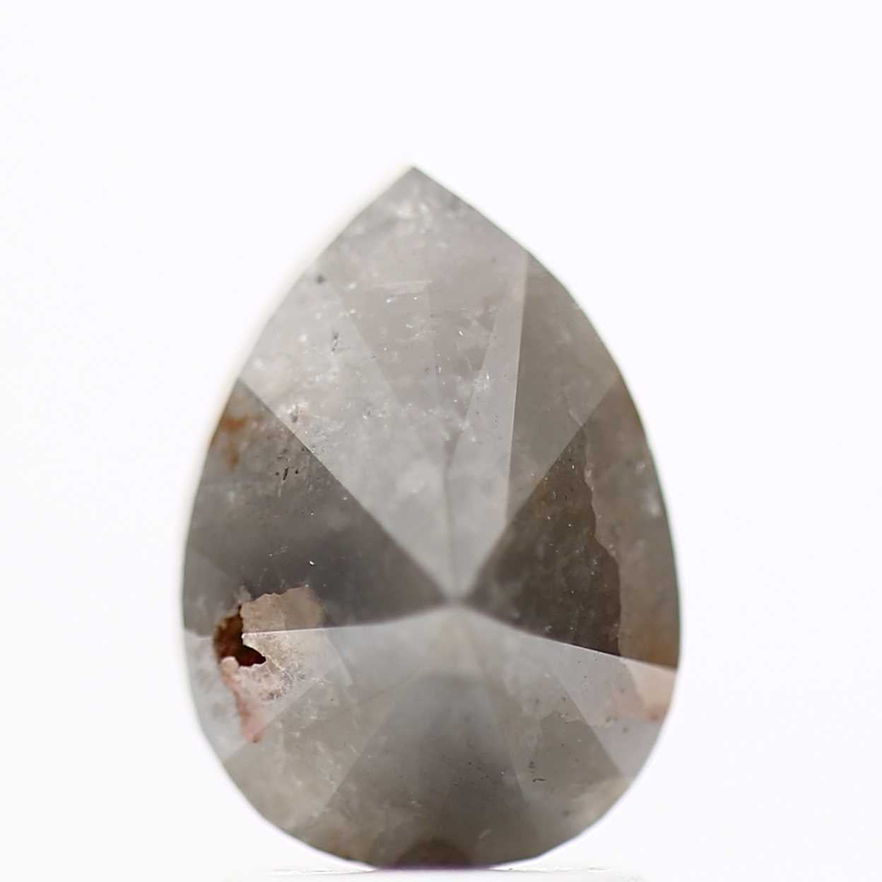 Salt and Pepper Diamond Fancy Gray Color 2.14 CT 9.60 X 6.80 X 4.80 MM Pear Cut Diamond! Natural Loose Diamond ! Christmas Gift for Her