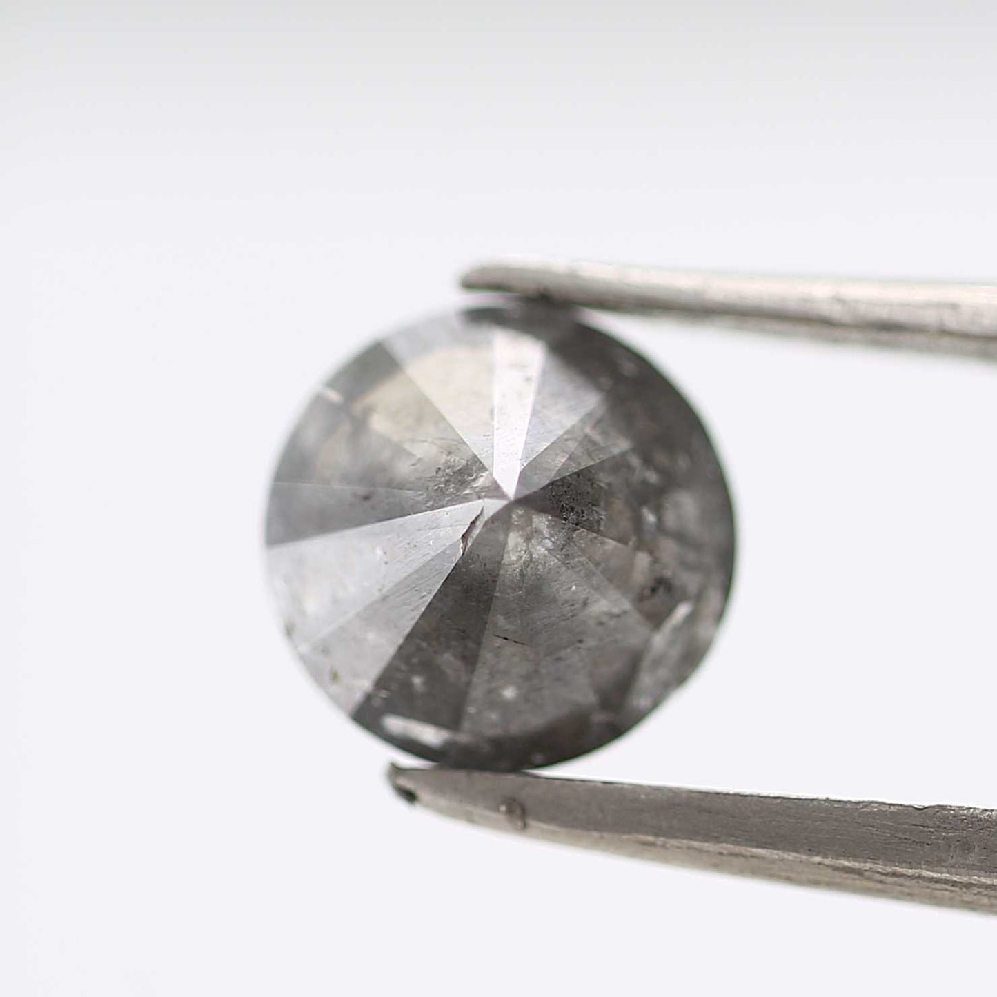 1.48 Carat Salt and Pepper Diamond Gray Round Brilliant Cut Natural Loose Diamond