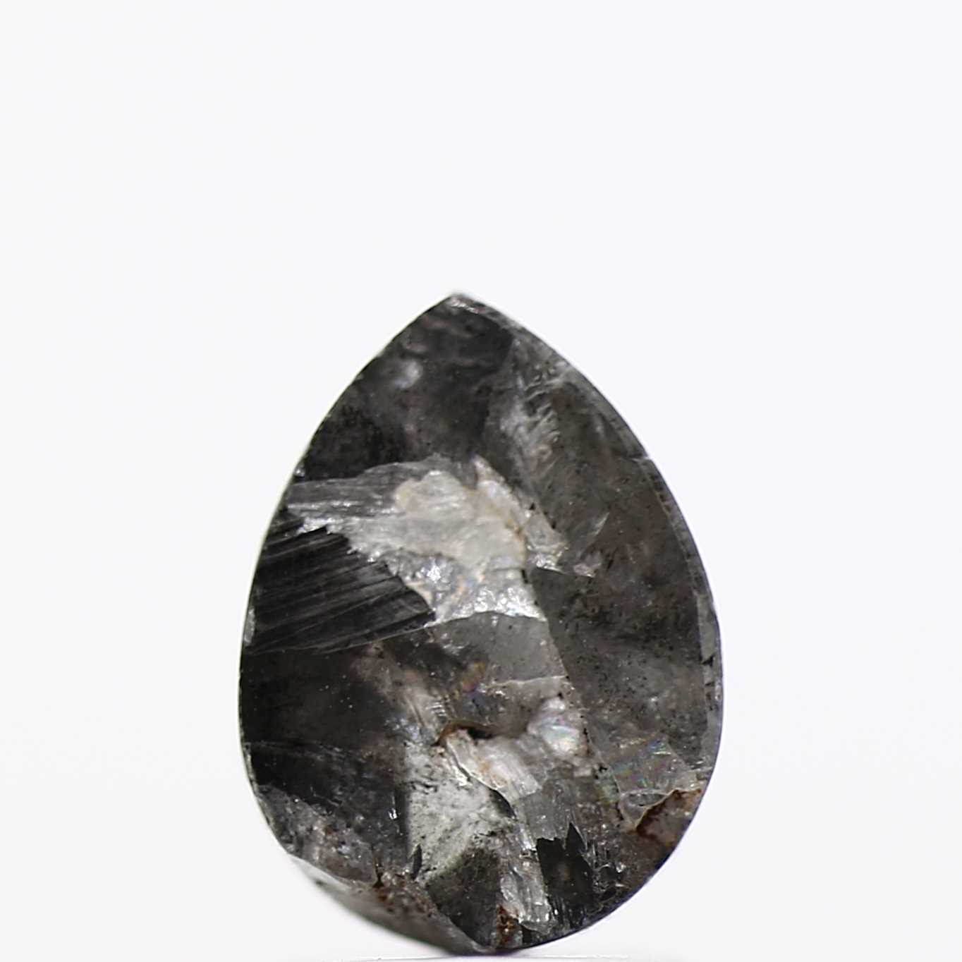 Salt and Pepper Diamond Fancy Gray Color 1.67 CT 8.80 x 6.40 x 2.90 MM Pear Cut Diamond! Natural Loose Diamond ! Christmas Gift for Her