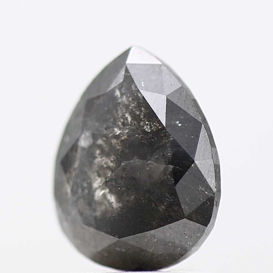 Salt and Pepper Diamond Fancy Gray Color 1.91 CT 8.60 x 6.75 x 3.60 MM Pear Cut Diamond! Natural Loose Diamond ! Christmas Gift for Her