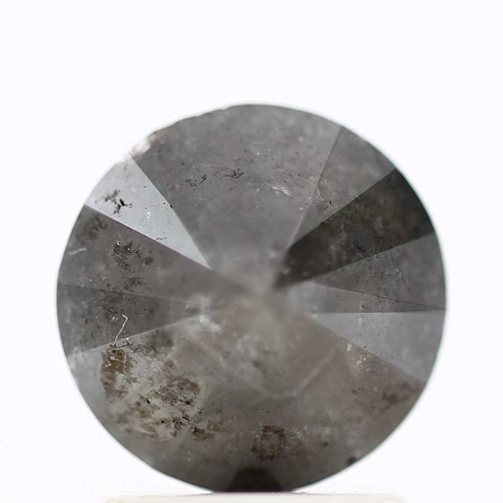 1.69 Carat Gray Round Shape Brilliant Cut Natural Loose Diamond