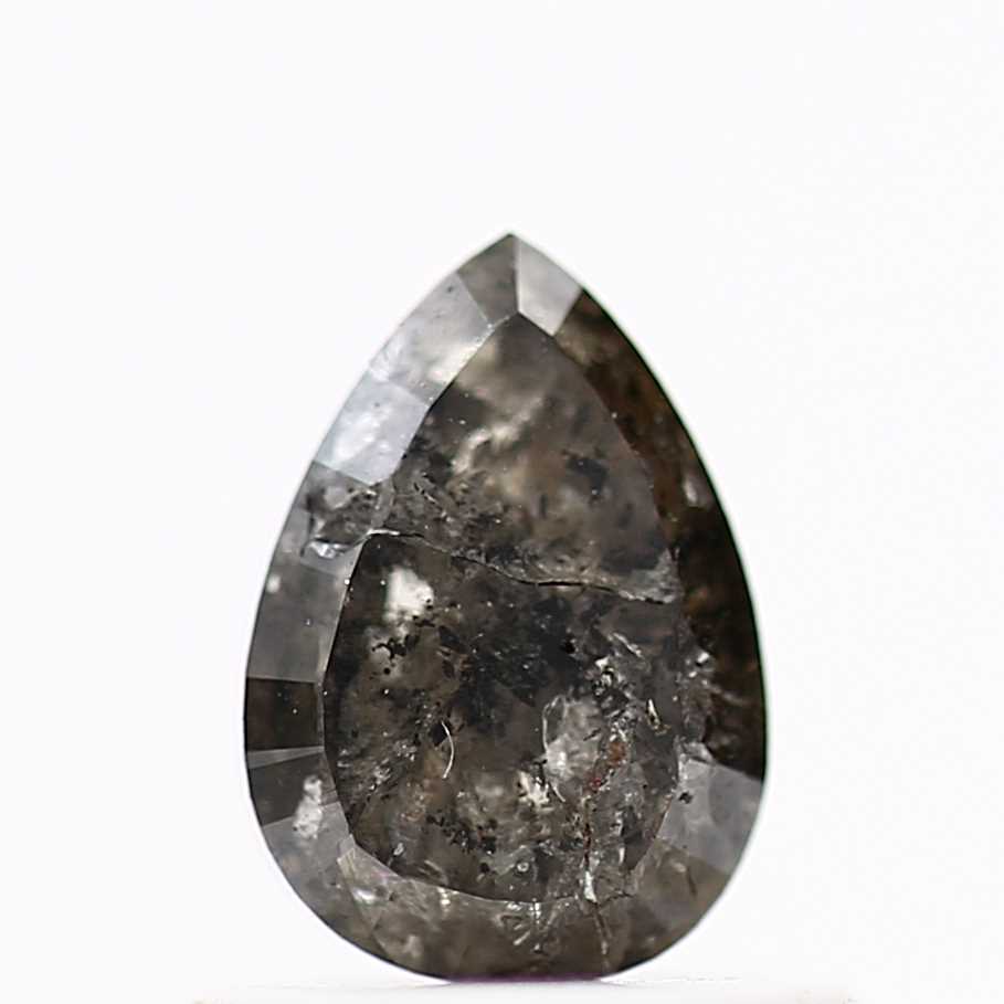 Salt and Pepper Diamond Fancy Gray Color 0.76 CT 6.48 x 4.55 x 2.94 MM Pear Cut Diamond! Natural Loose Diamond ! Christmas Gift for Her