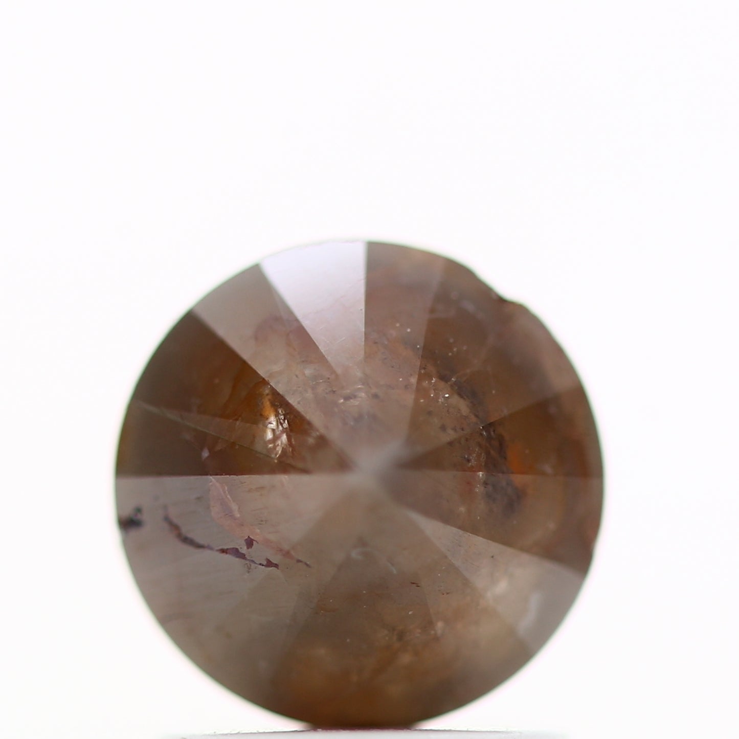 1.69 Carat Brown Gray Round Shape Brilliant Cut Natural Loose Diamond