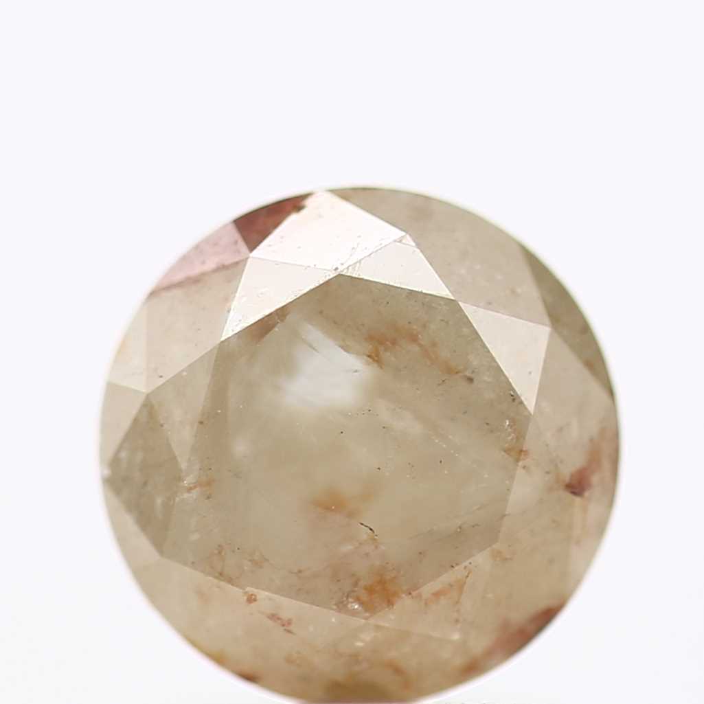 1.47 Carat Fancy Yellow Rustic Round Cut Natural Loose Diamond