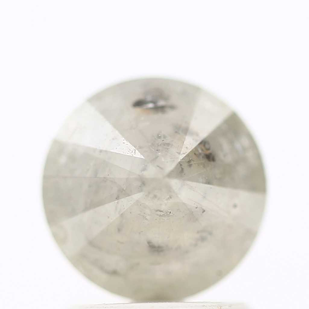 1.37 Carat Salt and Pepper Gray Round Brilliant Cut Natural Loose Diamond