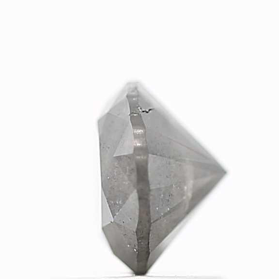 1.09 Carat Salt and Pepper Gray Round Brilliant Cut Natural Loose Diamond