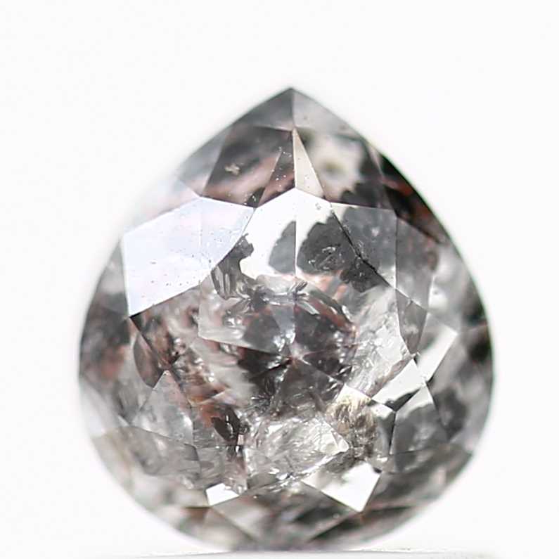 Salt and Pepper Diamond Fancy Gray Color 1.14 CT 6.30 x 5.70 x 3.42 MM Pear Cut Diamond! Natural Loose Diamond ! Christmas Gift for Her