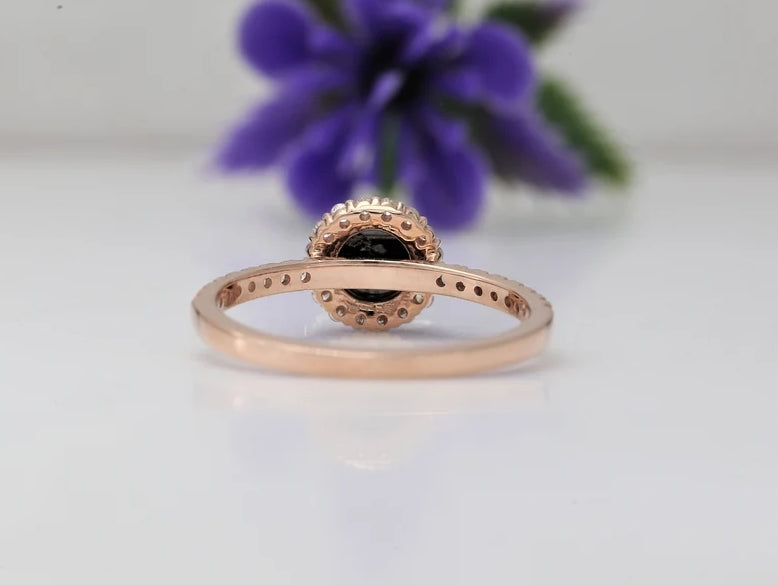 Round Diamond engagement Ring ! 14K Gold Ring ! Round Shape Wedding Ring ! Vintage Ring ! Diamond Ring !