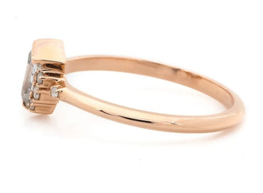 Salt and Pepper Diamond Engagement Ring ! Natural Emerald Cut Diamond ! Natural Diamond For Anniversary Ring ! Gift For Her