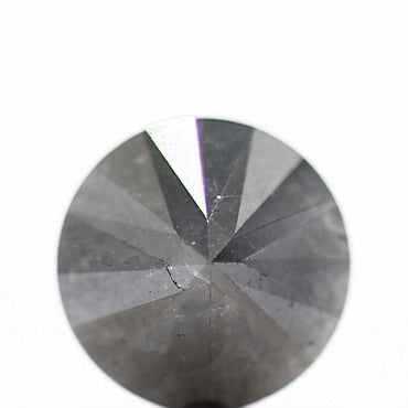 0.82 Carat Fancy Black Round Shape Brilliant Cut Natural Loose Diamond