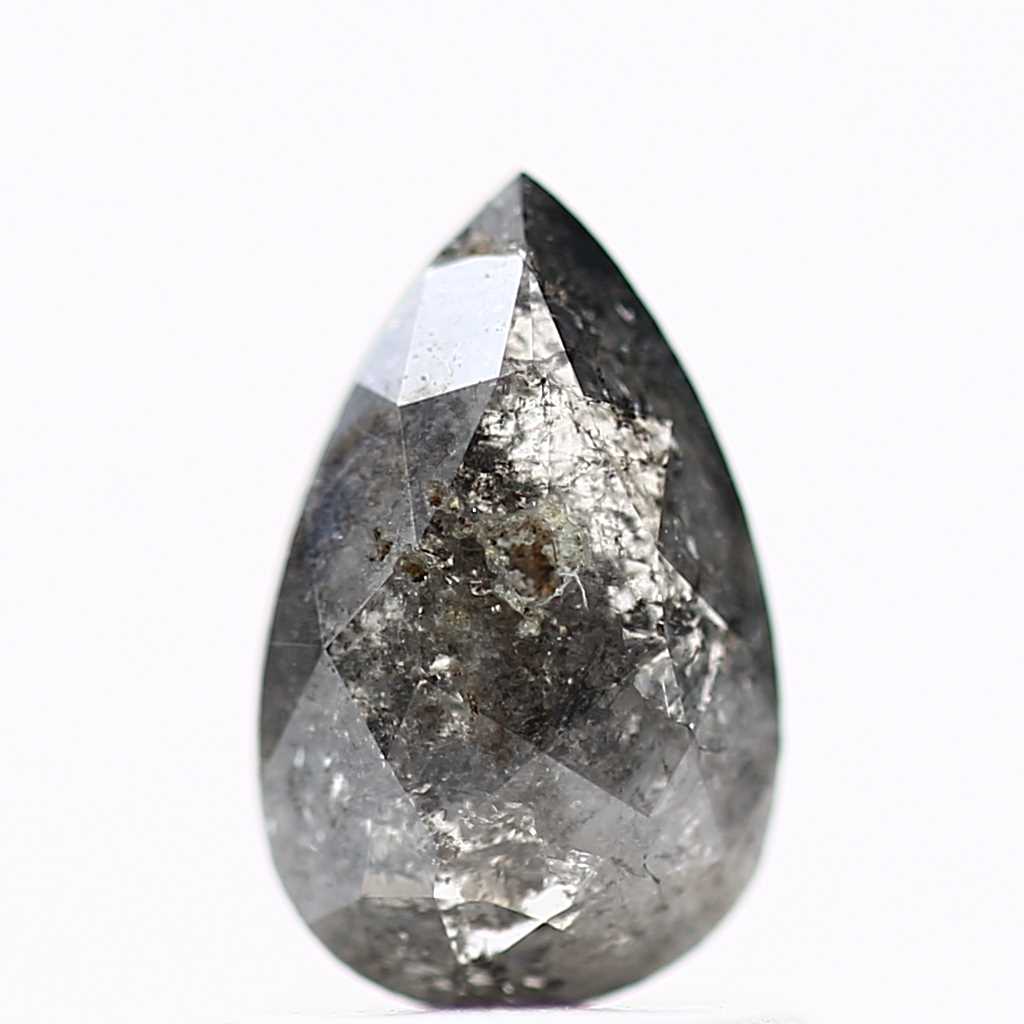 Salt and Pepper Diamond Fancy Gray Color 0.82 CT 8.04 x 5.02 x 2.42 MM Pear Cut Diamond! Natural Loose Diamond ! Christmas Gift for Her