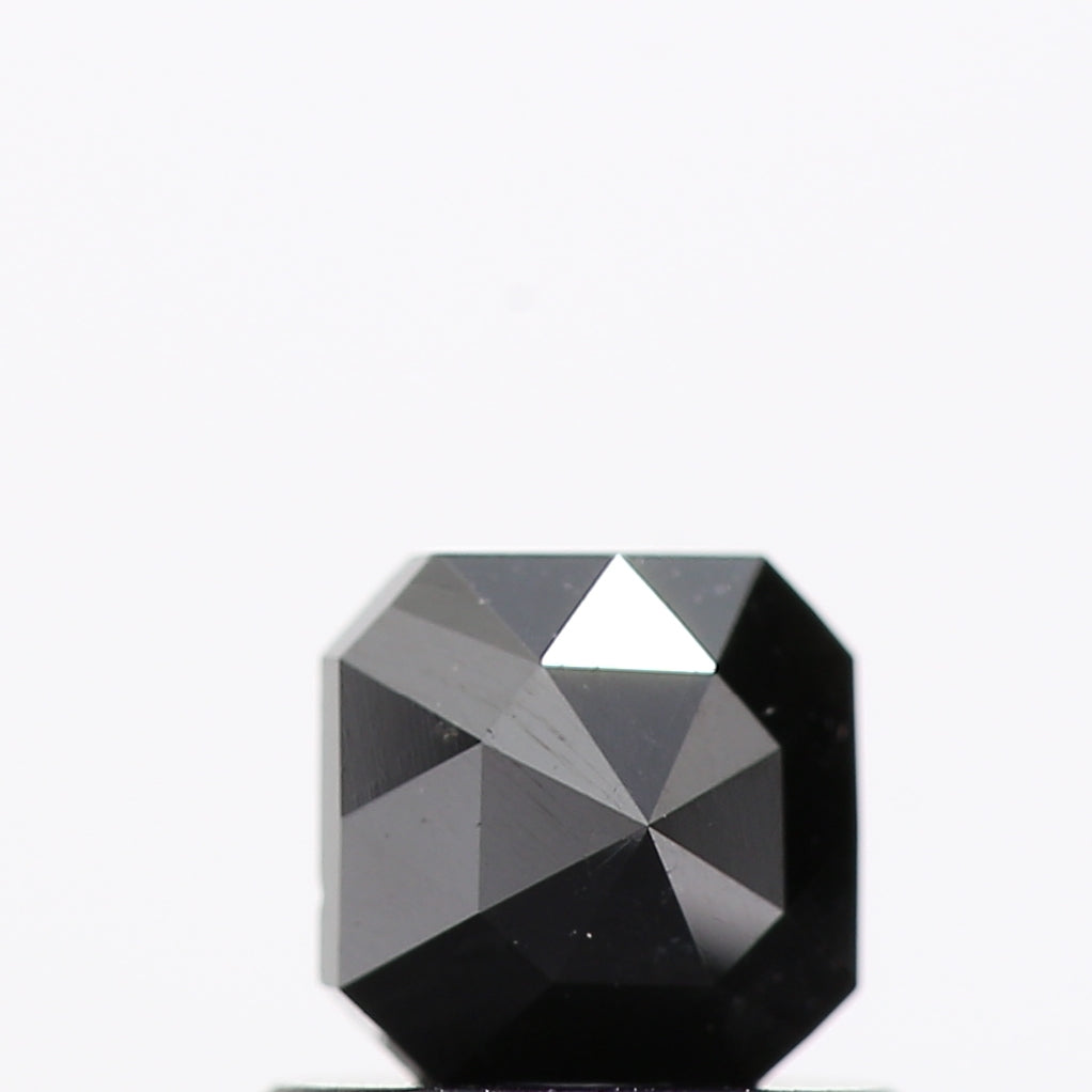0.54 Ct Natural Black Cushion Single Cut Loose Diamond for Jewelery