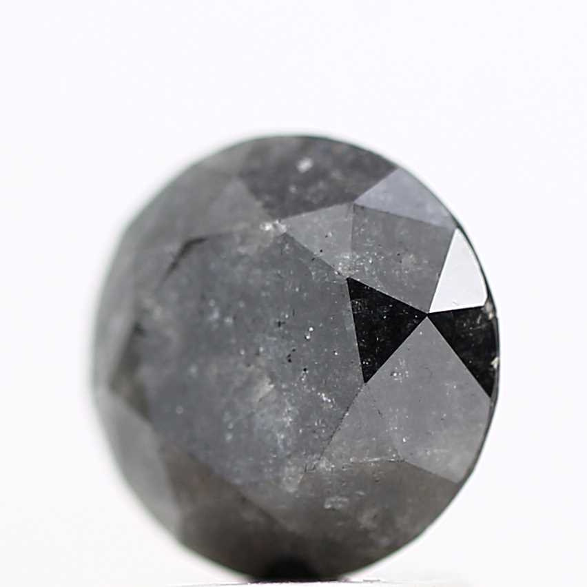 Salt And Pepper Diamond Fancy Gray Color 1.70 CT 7.22 x 5.07 MM Round Brilliant Cut Diamond ! Natural Loose Diamond ! Christmas Gift for Her