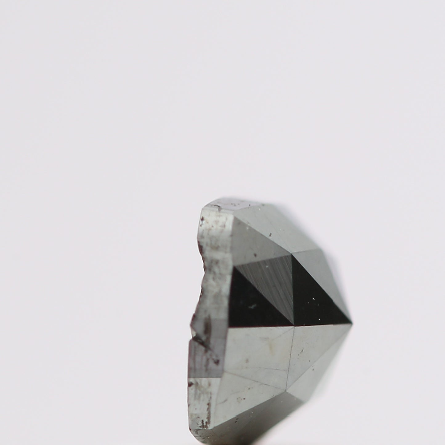 0.76 Ct Natural Black Cushion Single Cut Loose Diamond for Jewelery