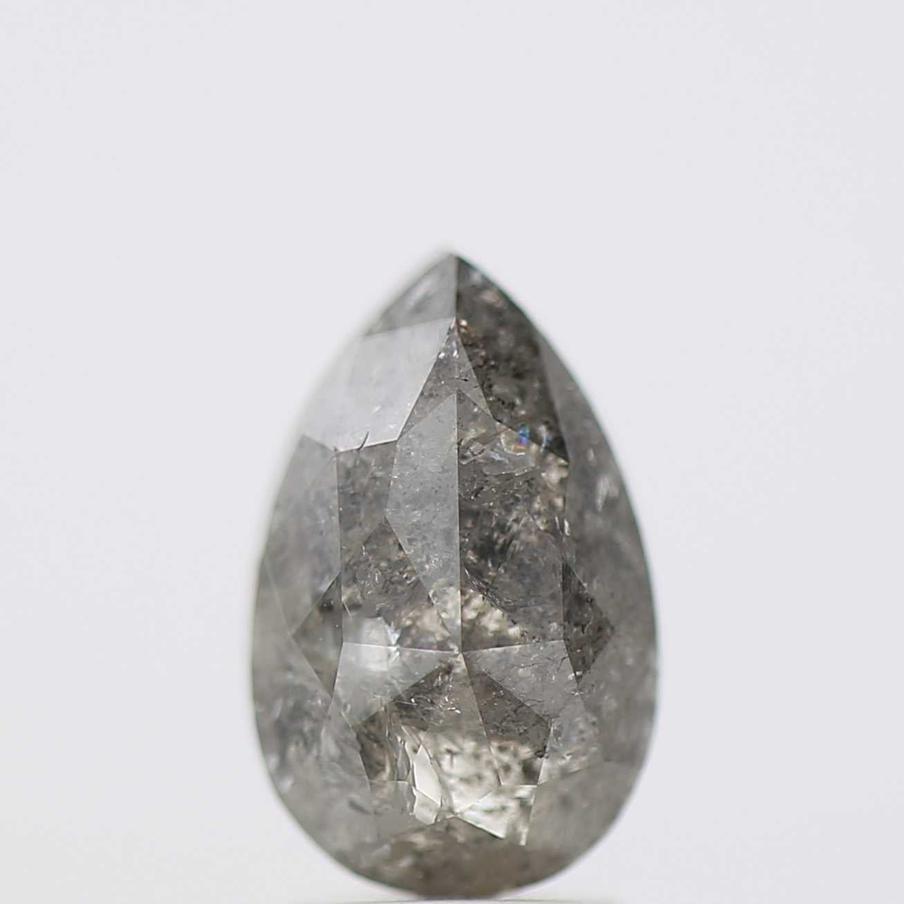 Salt and Pepper Diamond Fancy Gray Color 2.90 CT 10.70 x 6.88 MM Pear Cut Diamond! Natural Loose Diamond ! Christmas Gift for Her