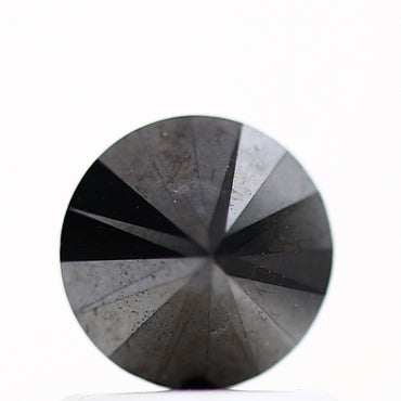 0.80 Carat Fancy Black Round Brilliant Cut Natural Loose Diamond