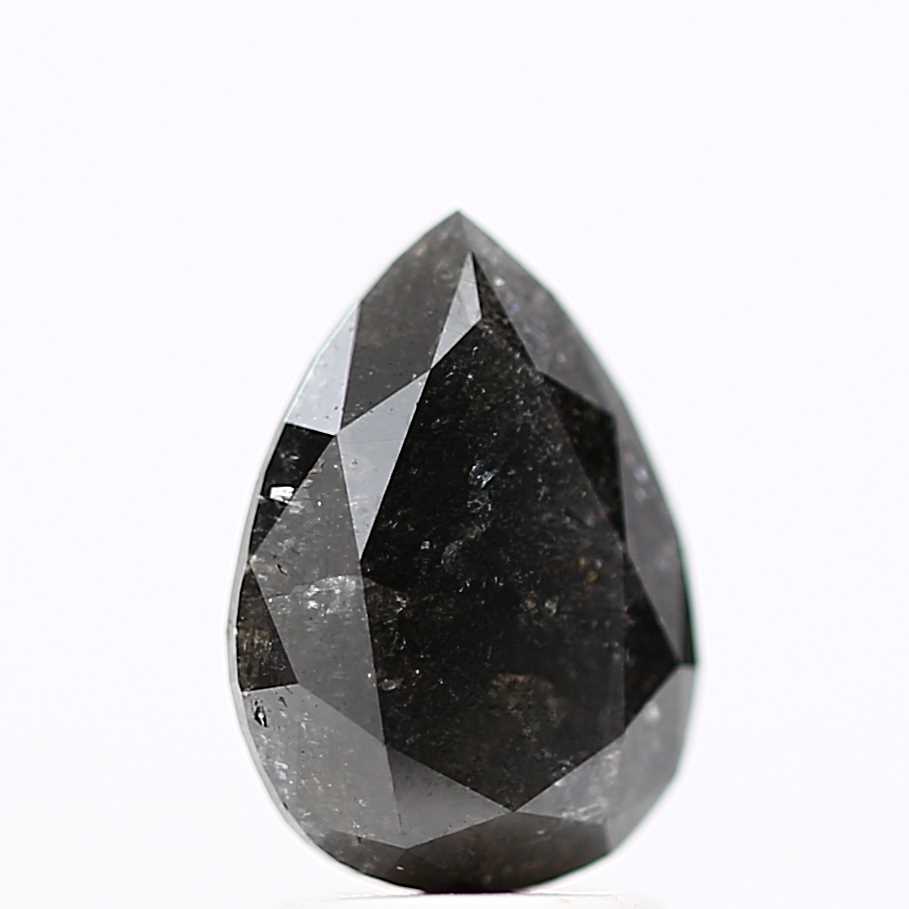 Salt and Pepper Diamond Fancy Gray Color 2.33 CT 10.00 x 7.10 x 4.55 MM Pear Cut Diamond! Natural Loose Diamond ! Christmas Gift for Her