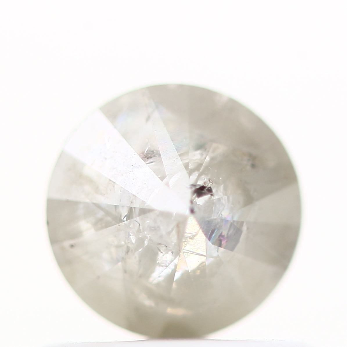 0.61 Carat Salt and Pepper Diamond Round Brilliant Cut Natural Loose Diamond
