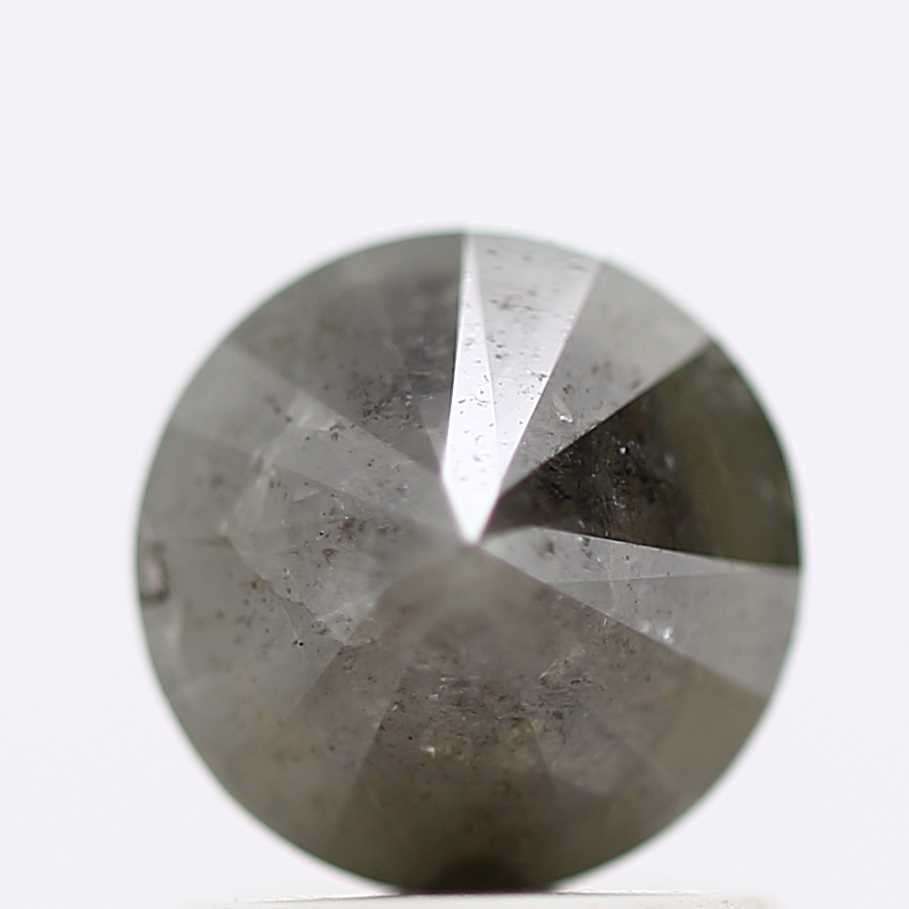 1.14 Carat Fancy Gray Rustic Round Brilliant Cut Natural Loose Diamond