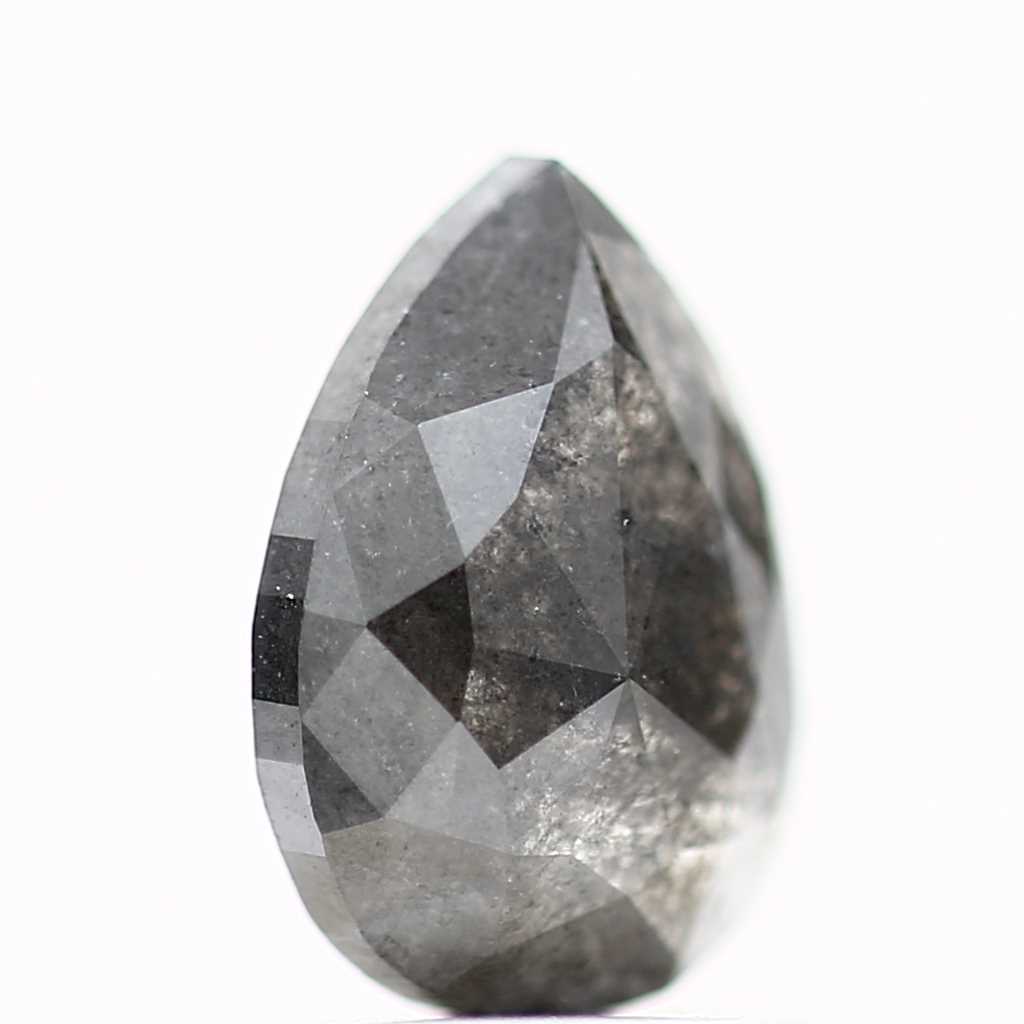 Salt and Pepper Diamond Fancy Gray Color 1.14 CT 8.23 x 5.85 x 2.66 MM Pear Cut Diamond! Natural Loose Diamond ! Christmas Gift for Her